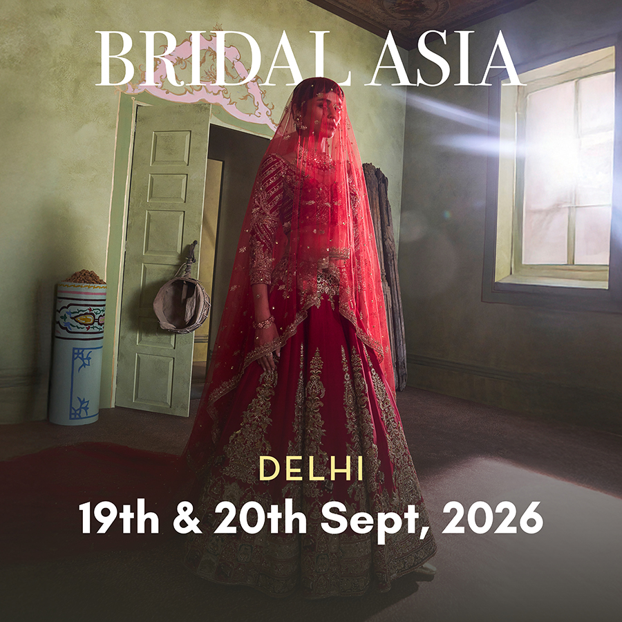 Bridal Asia Delhi exhibition showcasing designer lehengas, bridal couture, and gold, diamond, kundan, meenakari, polki jewellery