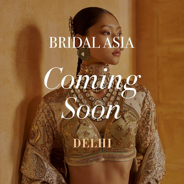 Bridal Asia Delhi exhibition showcasing designer lehengas, bridal couture, and gold, diamond, kundan, meenakari, polki jewellery