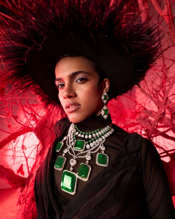 Bridal Asia Productions photoshoot for designer bridal jewellery: diamond, gold, kundan and polki