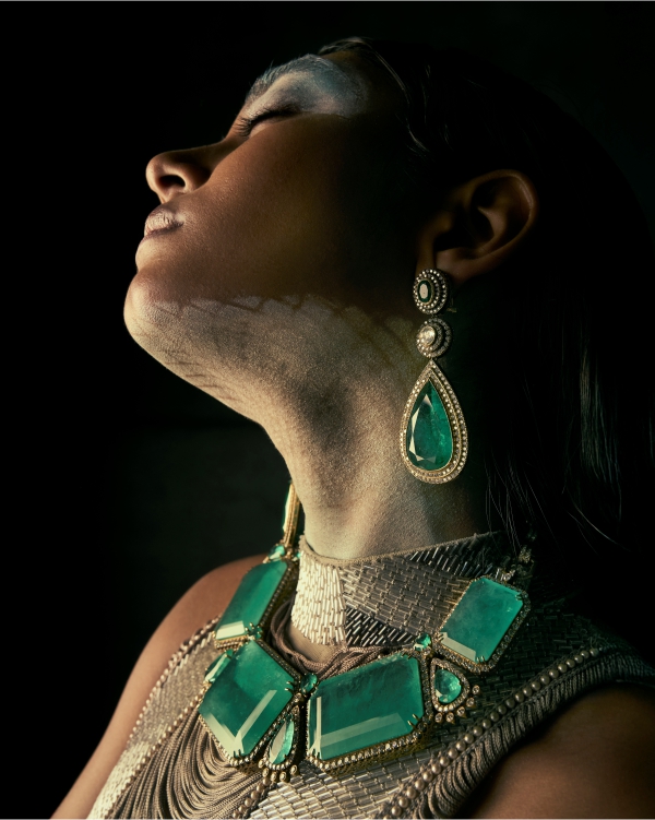 Elegant bridal jewellery campaign images captured by Bridal Asia Productions